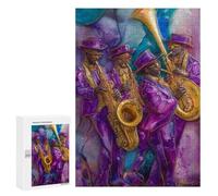 Jazz Band Painting Artwork-1 Puzzle 1000 Pièces Educa Jouet en Bois Cadeau Unique Décoration Intérieure Jeu Éducatif Challenge Toy Adultes Et Enfants À Partir De 14 Ans 300 PCS