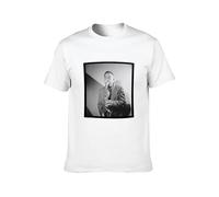 Jazz - Charlie Parker William Gottlieb Portrait New York Jazz Men's T-Shirt Unisex White Cotton Hip Hop Print Tee Shirts 3XL
