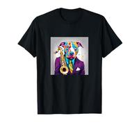 Jazz Funk & Soul - Cool Cute Pit Bull jouant du saxophone T-Shirt