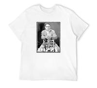 Jazz Legend Dizzy Gillespie Men's T-Shirt Unisex White Cotton Hip Hop Print Tee Shirts L