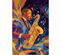 Jazz Notes: A Vibrant Saxophone-Themed 6x9 Journal - 200 White Pages | Inspiring Notebook for Music Lovers, Musicians, and Creatives: A vivid, ... daily notes, or creative musings.
