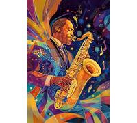 Jazz Notes: A Vibrant Saxophone-Themed 6x9 Journal - 200 White Pages | Inspiring Notebook for Music Lovers, Musicians, and Creatives: A vivid, ... daily notes, or creative musings.