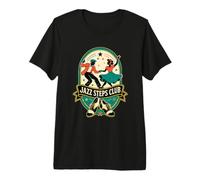 Jazz Steps Club Swing Danse Rythme Partenaire T-Shirt Haut de Gamme