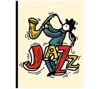 Jazz With Saxophone Player: 8.5 X 11 College Ruled Notebook