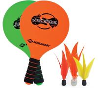 Jazzminton Set,2 Raquettes,3 Birdies,Balle Led Pour Jouer Pour La Nuit,Set De Raquettes De Plage,Très Amusant