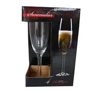 JB Coffret De 4 Flutes A Champagne en Verre Soufflé dans Un Coffret Cadeau, Verre Degustation H 21cm - 15 cl