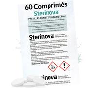 JB White Puritabs Sterinova 60x Pastille Purification Eau pour Rameur Compatible avec Waterrower, Yamo, Pasyou, Joroto, SportPlus, pastilles Eau Potable de Chlore Contre Les algues (10 x 6 Piece)