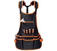 JBBERTH Tablier de travail en toile avec 16 poches, tablier à outils, bretelles transversales, taille réglable, tissu Oxford 600D résistant, réglable pour homme et femme XS à XXL