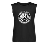 JBBKZ disc Japan Pro Wrestling Njpw Logo Martial Arts Men's Sleeveless T-Shirt White XL