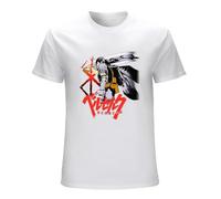 JBBKZ disc Men's Berserk Japanese Manga of Sacrifice Guts T-Shirts White XXL
