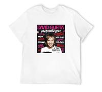 JBBKZ disc Men's David Guetta One More Love T-Shirts White 3XL