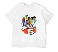 JBBKZ disc Men's Jackson 5 70S Cartoon Retro Vintage Shirt Gift T-Shirts White XXL