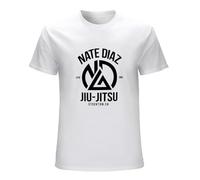 JBBKZ disc Men's Johnnie Nate Diaz Nate Diaz Jiu Jitsu Trend T-Shirts White XL