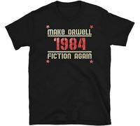 JBBKZ disc Men's Kaif Make Orwell Fiction Again - 1984 - George Orwell Book - Unisex Black T-Shirts Black S