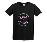 JBBKZ disc Men's Opinh Cocktails and Dreams - Retro 80S Cocktail Tom Cruise Movie Film T-Shirts Black XXL