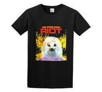 JBBKZ disc Men's Riot Fire Down Under Band O-Neck Cotton T Shirt Black S