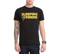 JBBKZ disc Men's Sleeping with Sirens Yellow Logo Colour29 T-Shirts Black S