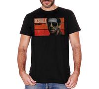 JBBKZ disc Men's T-Shirt Inspector Coliandro Bestial Television Series Blu Milian Black XL