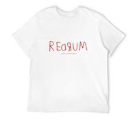 JBBKZ disc Men's The Shining Mens Redrum Text T-Shirts White L