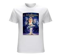 JBBKZ disc Men's Veronicanelson The Neverending Story Fantasy Movie Cool Casual T-Shirts White M