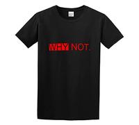 JBBKZ disc Men's Why Not Streetwear Red Letter T-Shirts Black L