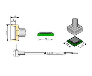 JBC C245223 SMD Pointe à dessouder pour T245