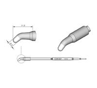 JBC Tools C245406 Panne de fer à souder forme de burin, droite Taille de la panne 0.7 mm Longueur de la panne 10 mm Contenu 1 pc(s)
