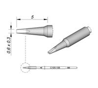 JBC Tools C115108 Panne de fer à souder forme de burin, droite Taille de la panne 0.3 mm Contenu 1 pc(s)