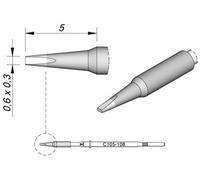 JBC Tools C115108 Panne de fer à souder forme de burin, droite Taille de la panne 0.3 mm Contenu 1 pc(s)