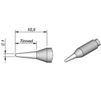 JBC Tools C245041 Panne de fer à souder forme ronde, droite Taille de la panne 1.0 mm Longueur de la panne 10.5 mm Contenu 1 pc(s)