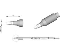 JBC Tools C245768 Panne de fer à souder forme de burin, droite Taille de la panne 0.3 mm Longueur de la panne 10 mm Contenu 1 pc(s)