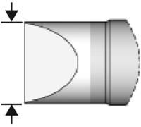JBC Tools C470006 Panne de fer à souder forme de burin, droite Taille de la panne 2.5 mm Contenu 1 pc(s)