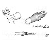 Pointe à souder D530009 : pour appareils à souder 5 x 1,3 mm JBC TOOLS