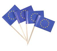 JBCD Lot de 100 mini drapeaux de l'Union européenne pour cupcakes