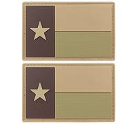 JBCD Lot de 2 écussons drapeau du Texas en PVC tactique pour sac à dos, chapeau, écusson militaire