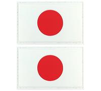 JBCD Lot de 2 écussons en PVC avec drapeau du Japon - Tactique - Pour sac à dos, chapeau, équipe militaire