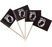 JBCD Lot de 200 cure-dents Drapeau de l'armée américaine POW MIA pour décoration de cupcakes Motif drapeau de l'armée « You are Not Forgotten »