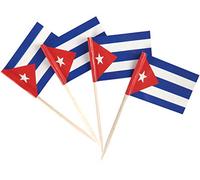 JBCD Lot de 200 cure-dents en forme de drapeau cubain, décorations pour cupcakes, cocktails, petits drapeaux
