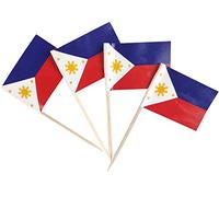 JBCD Lot de 200 cure-dents en forme de drapeau des Philippines - Décorations pour cupcakes, cocktails, gâteaux