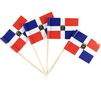 JBCD Lot de 200 cure-dents en forme de drapeau dominicain pour décoration de cupcakes