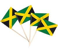 JBCD Lot de 200 mini drapeaux de la Jamaïque pour cupcakes