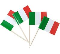 JBCD Lot de 200 mini drapeaux italiens cure-dents pour cupcakes