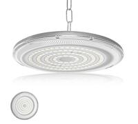 JBdusn 100W LED High Bay Lumière, 6500K UFO Projecteur Industriel Plafonnier d'atelier avec chaîne, IP65 Étanche Hall Lampe Spot Éclairage de Plafond pour usines, garages, entrepôts