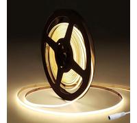 JBdusn 12V Bande LED COB 4000K, 5m flexible Strip 5mm de large, 320LEDs/m découpable Ruban Bandeau, pour éclairage de chambre à coucher, cuisine, projet DIY (Alimentation non incluse)