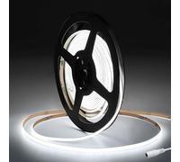 JBdusn 12V Bande LED COB 6500K, 5m flexible Strip 5mm de large, 320LEDs/m découpable Ruban Bandeau, pour éclairage de chambre à coucher, cuisine, projet DIY (Alimentation non incluse)