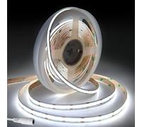 JBdusn 12V Bande LED COB 6500K, 5m flexible Strip 8mm de large, 480LEDs/m découpable Ruban Bandeau, pour éclairage de chambre à coucher, cuisine, projet DIY (Alimentation non incluse)