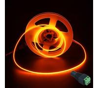 JBdusn 12V Bande LED COB Orange, 5m flexible Strip 2mm de large, 480LEDs/m découpable Ruban Bandeau, pour éclairage de chambre à coucher, cuisine, projet DIY (Alimentation non incluse)