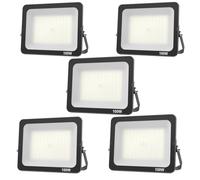 JBdusn 5pcs Projecteur LED 100W, Superlumineux spot extérieur Blanc Froid 6500K, IP66 Eclairage de Sécurité Floodlight lumiere pour Jardin Stade Garage entrepôt Magasin Atelier Dépôt