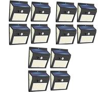 JBdusn Lampe Solaire Exterieur Détecteur Mouvement, 【12 Pack】 144LEDs Lumiere Solaire Exterieur, 3 Modes Eclairage Exterieur Solaire Spot LED 270° Angle Fil lampe Mural Applique Exterieur pour Jardin