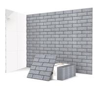 JBER Lot de 12 panneaux acoustiques autocollants - Panneaux insonorisants haute densité pour studios d'enregistrement, salle de jeux, maison, bureau - 30 x 30 x 1 cm - Gris